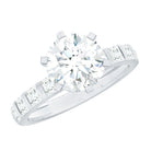 Rosec Jewels-Certified Lab Diamond 8 mm Round Engagement Ring With 6 Prong