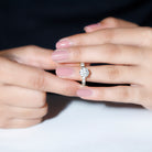 Rosec Jewels-Certified Lab Diamond 8 mm Round Engagement Ring With 6 Prong