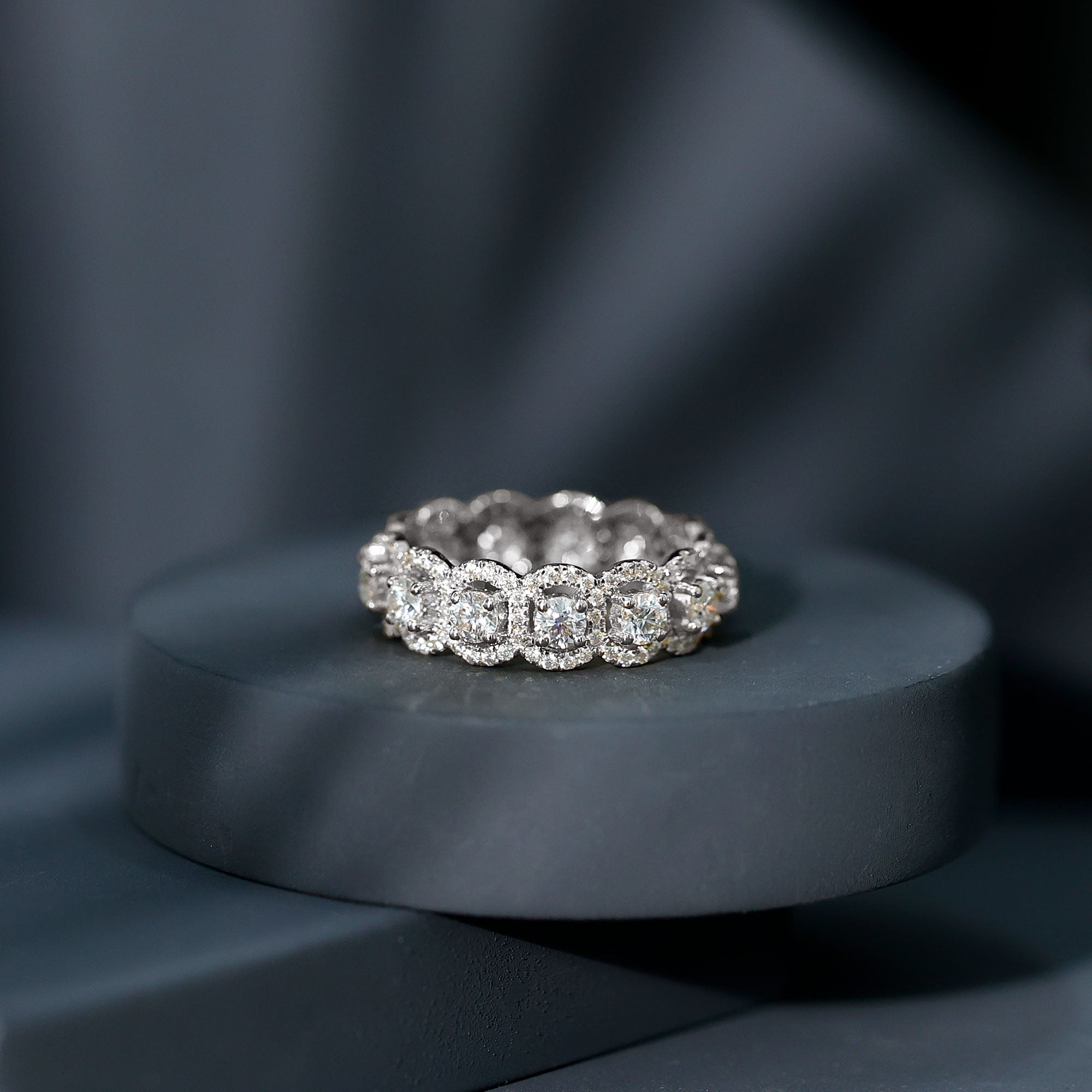 Classic Lab Grown Diamond Thick Wedding Band Lab - ( EF-VS ) - Rosec Jewels