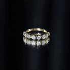 Bezel Set Lab Grown Diamond Semi Eternity Ring for Women Lab - ( EF-VS ) - Rosec Jewels