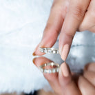 Rosec Jewels-Bezel Set Lab Grown Diamond Semi Eternity Ring for Women