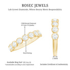 Rosec Jewels-Bezel Set Lab Grown Diamond Semi Eternity Ring for Women