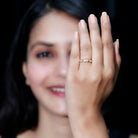 Rosec Jewels-Bezel Set Lab Grown Diamond Semi Eternity Ring for Women