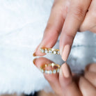 Rosec Jewels-Bezel Set Lab Grown Diamond Semi Eternity Ring for Women