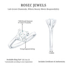 Rosec Jewels-Lab Grown Diamond Engagement Ring With Diagonal 4 Prongs