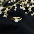 Rosec Jewels-Lab Grown Diamond Engagement Ring With Diagonal 4 Prongs