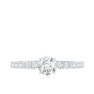 Certified Lab Grown Diamond Simple Solitaire Ring Lab - ( EF-VS ) - Rosec Jewels