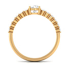 Certified Lab Grown Diamond Simple Solitaire Ring Lab - ( EF-VS ) - Rosec Jewels