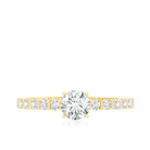 Certified Lab Grown Diamond Simple Solitaire Ring Lab - ( EF-VS ) - Rosec Jewels