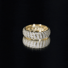 Certified Lab Grown Diamond Wide Wedding Band for Women Lab - ( EF-VS ) - Rosec Jewels