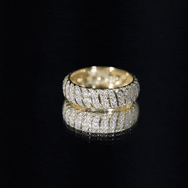 Certified Lab Grown Diamond Wide Wedding Band for Women Lab - ( EF-VS ) - Rosec Jewels