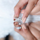 Rosec Jewels-Certified Lab Grown Diamond Three Stone Engagement Ring for Her