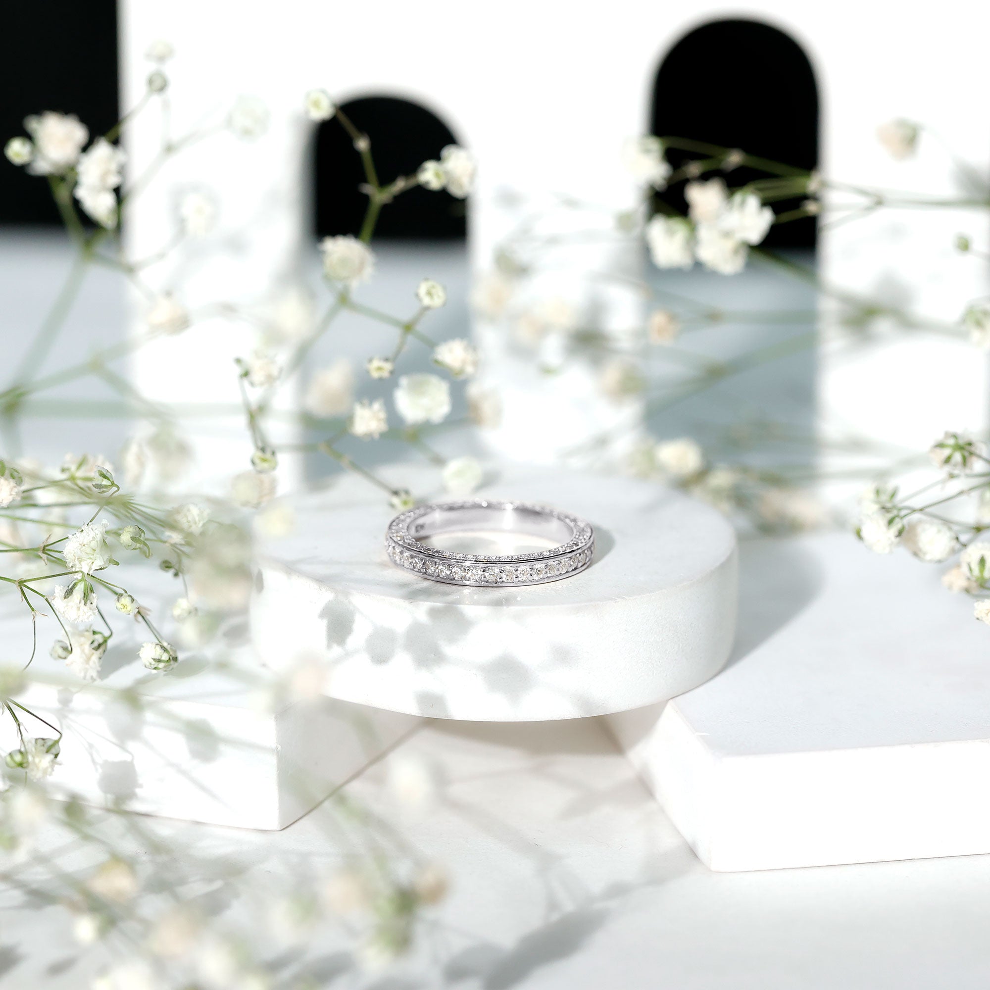 Certified Lab Created Diamond Wedding Bands for Women Lab - ( EF-VS ) - Rosec Jewels