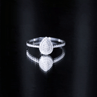 Rosec Jewels-Lab Grown Diamond Pear Shaped Engagement Ring for Her