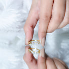 Rosec Jewels-Lab Grown Diamond Three Stone Promise Ring With Split Shank