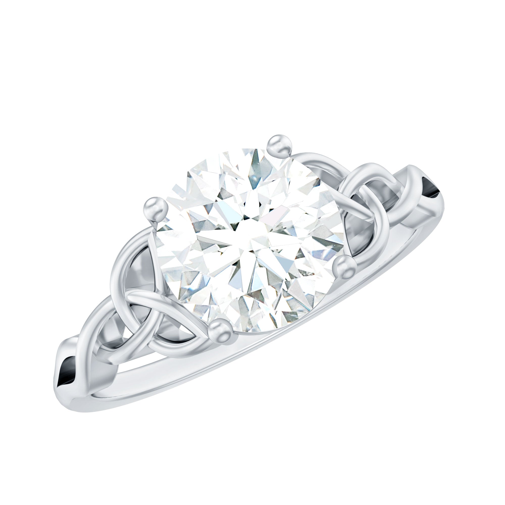 Rosec Jewels-Lab Created 2 Carat Diamond Celtic Knot Engagement Ring