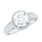 Rosec Jewels-Lab Grown Diamond Circle Engagement Ring With Rope Frame