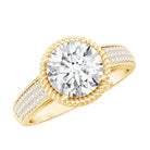 Rosec Jewels-Lab Grown Diamond Circle Engagement Ring With Rope Frame