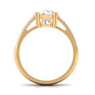Lab Grown Diamond Engagement Ring With Double Prongs Lab - ( EF-VS ) - Rosec Jewels
