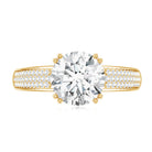 Lab Grown Diamond Engagement Ring With Double Prongs Lab - ( EF-VS ) - Rosec Jewels