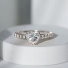 Rosec Jewels-Certified 8 MM Lab Grown Diamond Heart Engagement Ring for Her