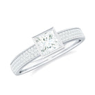 Rosec Jewels-Princess Cut Lab Grown Diamond Bezel Set Engagement Ring