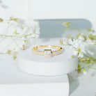 Rosec Jewels-Princess Cut Lab Grown Diamond Bezel Set Engagement Ring