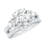 Certified Lab Created Diamond Marriage Ring Set Lab - ( EF-VS ) - Rosec Jewels