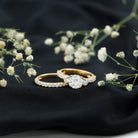 Certified Lab Created Diamond Marriage Ring Set Lab - ( EF-VS ) - Rosec Jewels