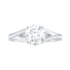 Rosec Jewels-4 Prong Lab Grown Diamond Solitaire Engagement Ring with Split Shank