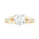 Rosec Jewels-4 Prong Lab Grown Diamond Solitaire Engagement Ring with Split Shank