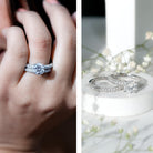 Rosec Jewels-Certified 2 CT Lab Grown Diamond Bridal Ring Set for Her