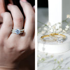 Rosec Jewels-Certified 2 CT Lab Grown Diamond Bridal Ring Set for Her