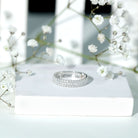 Rosec Jewels-Lab Grown Diamond 3 Row Wedding Band For Women