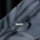 Rosec Jewels-Brilliant Cut Oval Diamond Semi Eternity Ring for Women