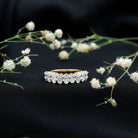 Rosec Jewels-Brilliant Cut Oval Diamond Semi Eternity Ring for Women