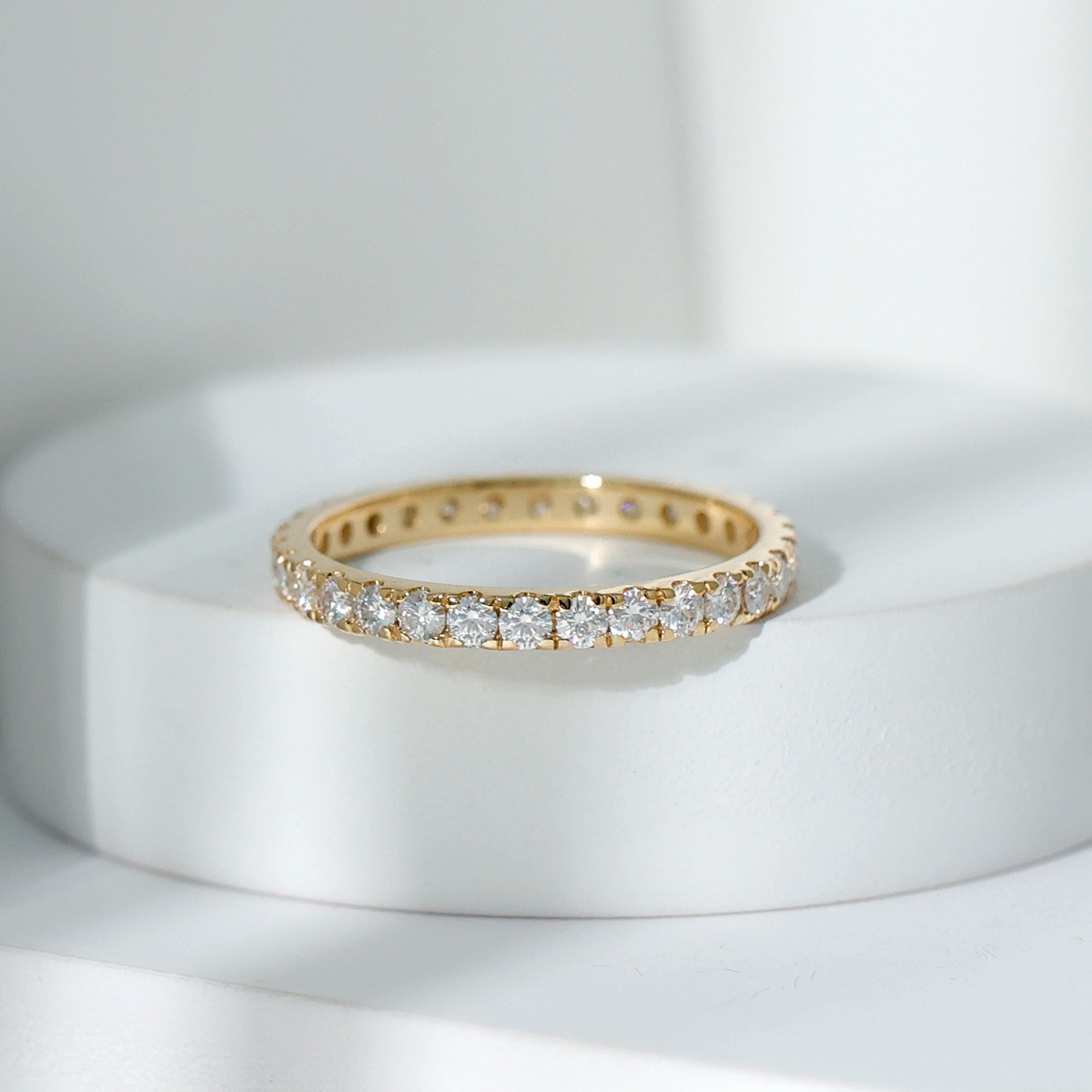 Rosec Jewels-Round Cut Lab Grown Diamond Stackable Eternity Ring