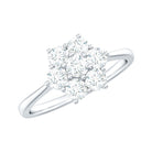 Rosec Jewels-Flower Cluster Lab Grown Diamond Engagement Ring