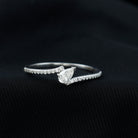 Rosec Jewels-Pear Cut Lab Grown Diamond Bypass Promise Ring