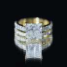 4 Carat IGI Certified Lab Grown Diamond Princess Cut Bridal Ring Set Lab - ( E-VS1 ) - Rosec Jewels