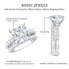 5 Carat IGI Certified Princess Cut Lab Diamond Engagement Ring with Band Lab - ( EF-VS ) - Rosec Jewels