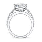 5 Carat IGI Certified Princess Cut Lab Diamond Engagement Ring with Band Lab - ( EF-VS ) - Rosec Jewels
