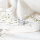 IGI Certified 2 Carat Lab Grown Diamond Princess Cut Bridal Ring Set Lab - ( E-VS1 ) - Rosec Jewels