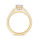 IGI Certified 2 Carat Lab Grown Diamond Princess Cut Bridal Ring Set Lab - ( EF-VS ) - Rosec Jewels