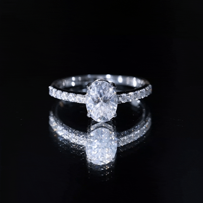 1.2 Carat Oval Shaped Lab Grown Diamond Engagement Ring with IGI Certificate Lab - ( EF-VS ) - Rosec Jewels
