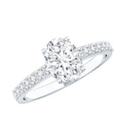 1.2 Carat Oval Shaped Lab Grown Diamond Engagement Ring with IGI Certificate Lab - ( EF-VS ) - Rosec Jewels