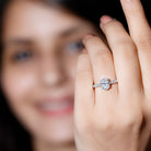 1.2 Carat Oval Shaped Lab Grown Diamond Engagement Ring with IGI Certificate Lab - ( EF-VS ) - Rosec Jewels