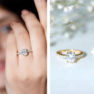 1.2 Carat Oval Shaped Lab Grown Diamond Engagement Ring with IGI Certificate Lab - ( EF-VS ) - Rosec Jewels