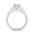 IGI Certified 3 Carat Princess Cut Lab Grown Diamond Wedding Ring Set Lab - ( EF-VS ) - Rosec Jewels