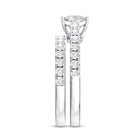 IGI Certified 3 Carat Princess Cut Lab Grown Diamond Wedding Ring Set Lab - ( EF-VS ) - Rosec Jewels